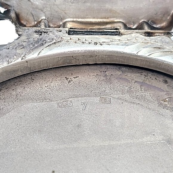 Vintage 900 Silver Large Compact #10608 - Picture 8 of 9